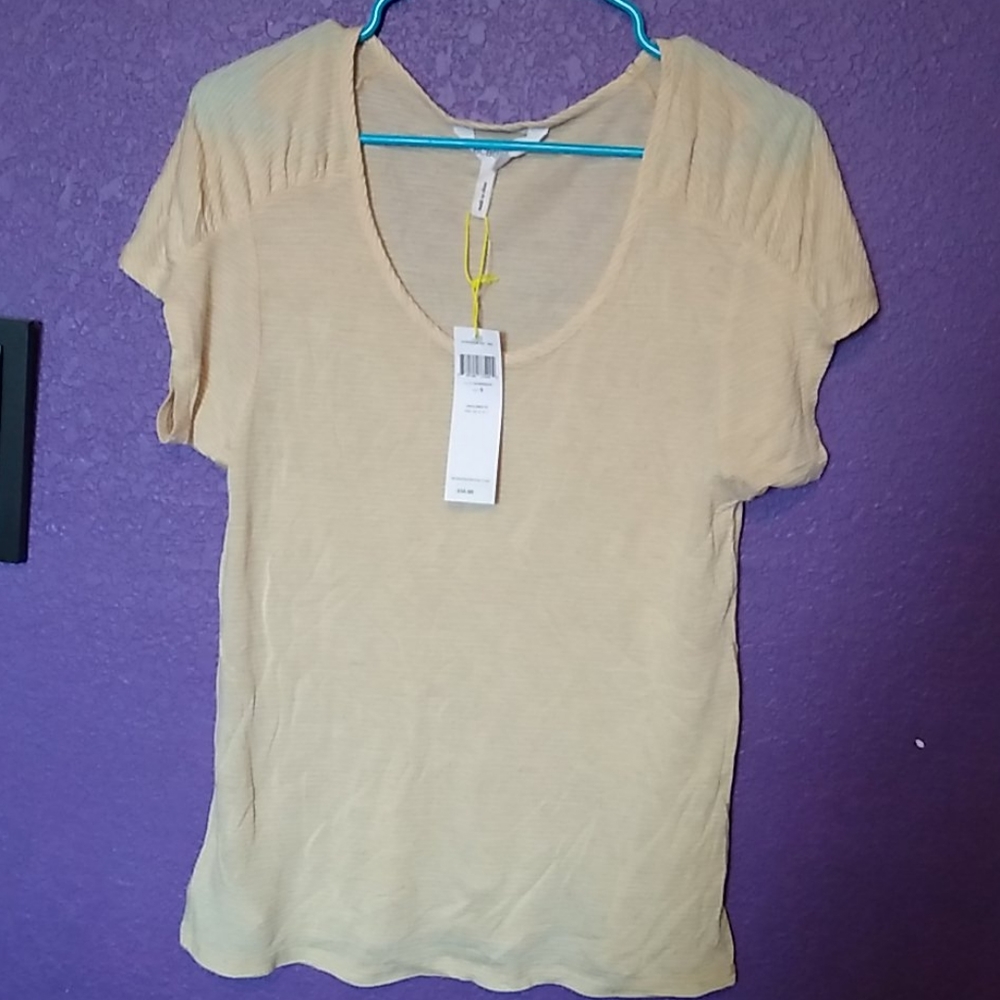 BCBGENERATION yellow striped top NWT S